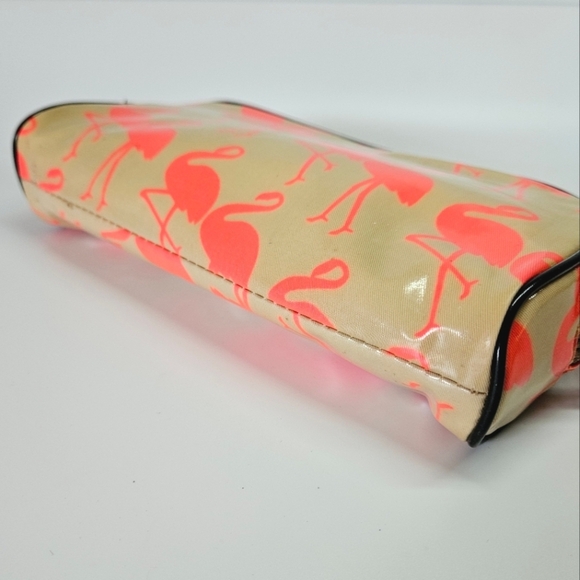 Kate Spade Neon Flamingo Cosmetic Bag Travel Toiletry Case - Picture 3 of 5